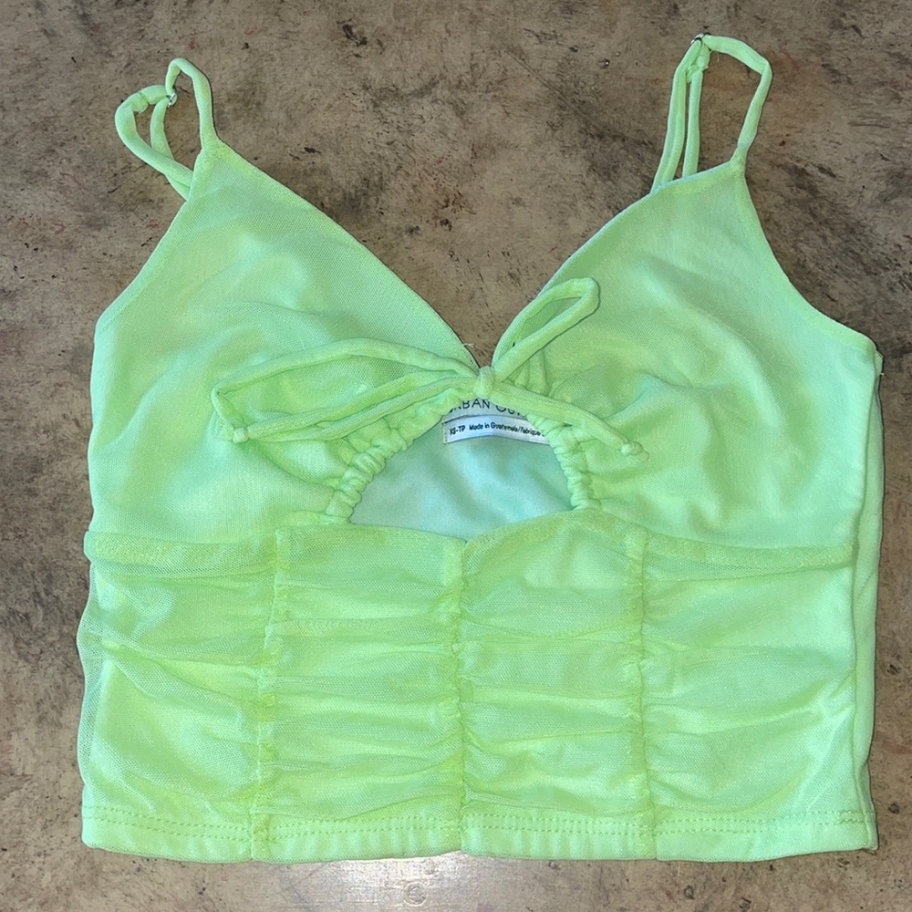 Lime green urban outfitters top